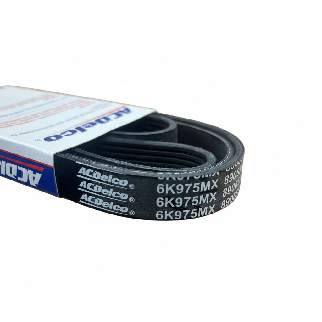AcoDelco belt with packaging on a white background