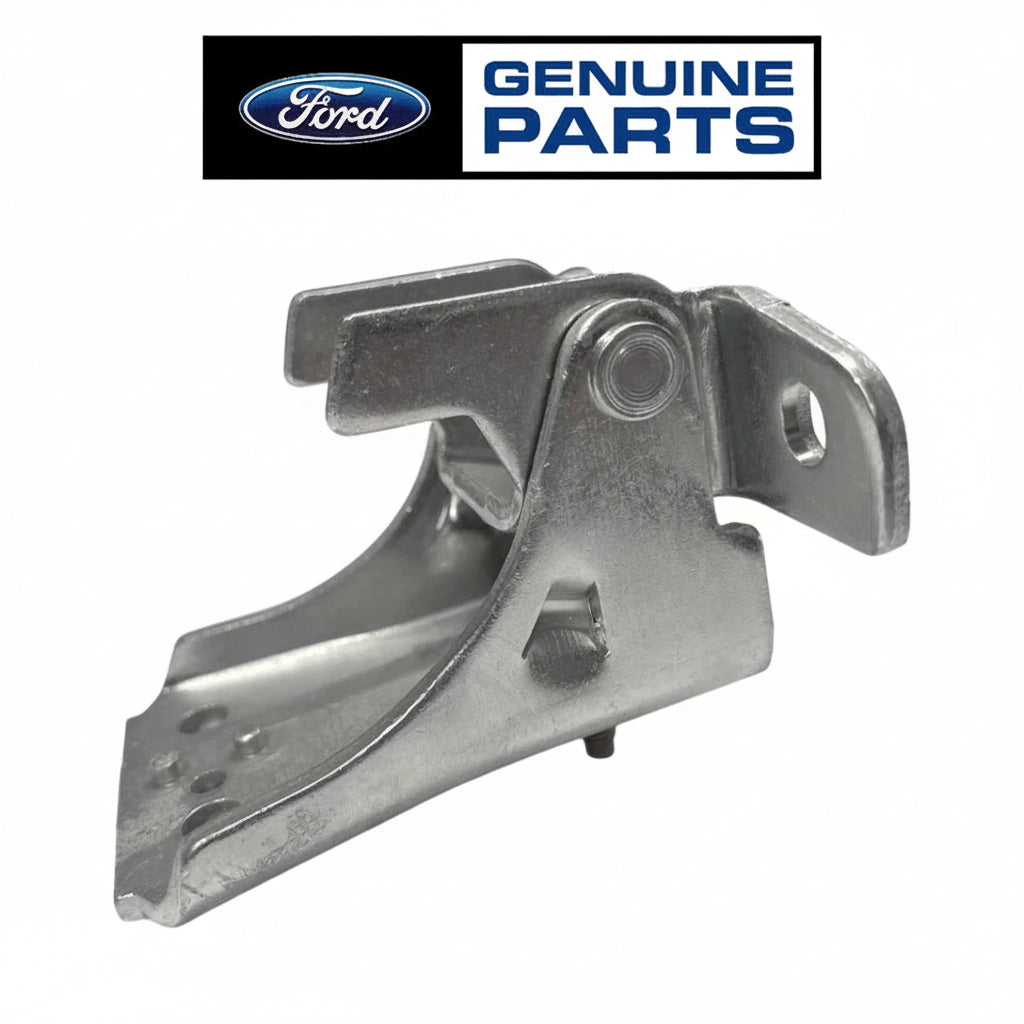 Metal automotive part with Ford logo and 'Genuine Parts' text on a white background