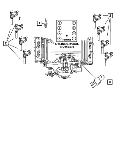 Mopar Ignition Coil Pack 68238603AA for 5.7L / 6.1L / 6.2L / 6.4L HEMI Engines