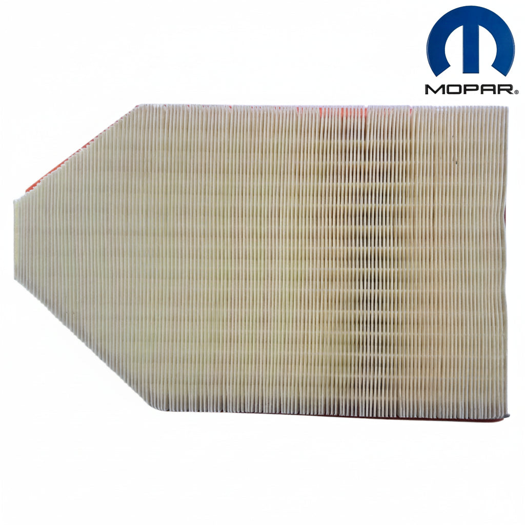Car air filter with Mopar logo on a white background