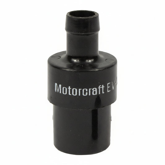 Black mechanical component with 'Motorcraft' branding on a white background